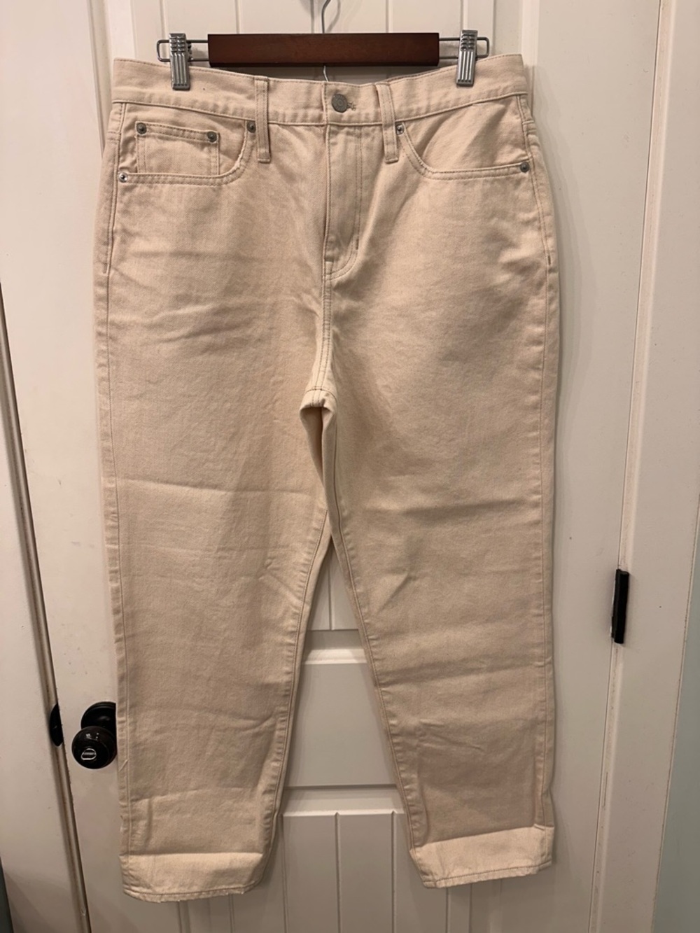 J.Crew Slouchy Boyfriend Jeans Size 29 New Without Tags Ecru Cream White - Picture 2 of 6